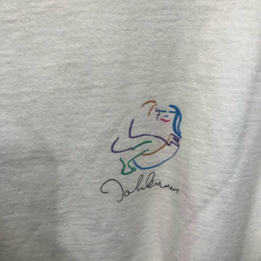 John Lennon Estate Art Tee double sided, large image on back Oneita Tag Cotton - Picture 3 of 16
